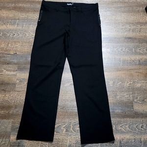 Women's like new black Point Zero pants zip side pockets size 15 straight leg